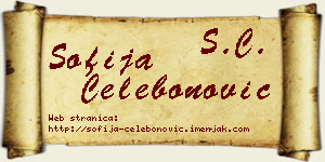 Sofija Čelebonović vizit kartica